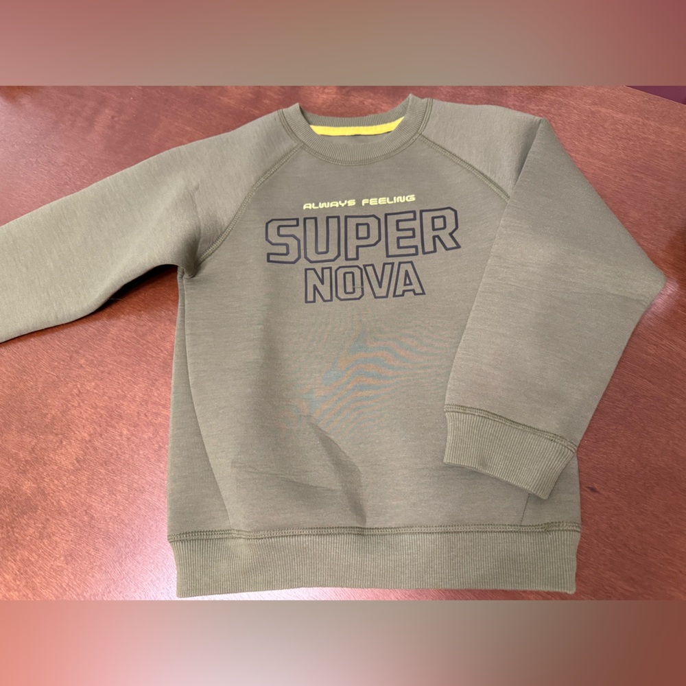 EUC - 99% New Super Nova Kids Sweatshirt - Olive Green